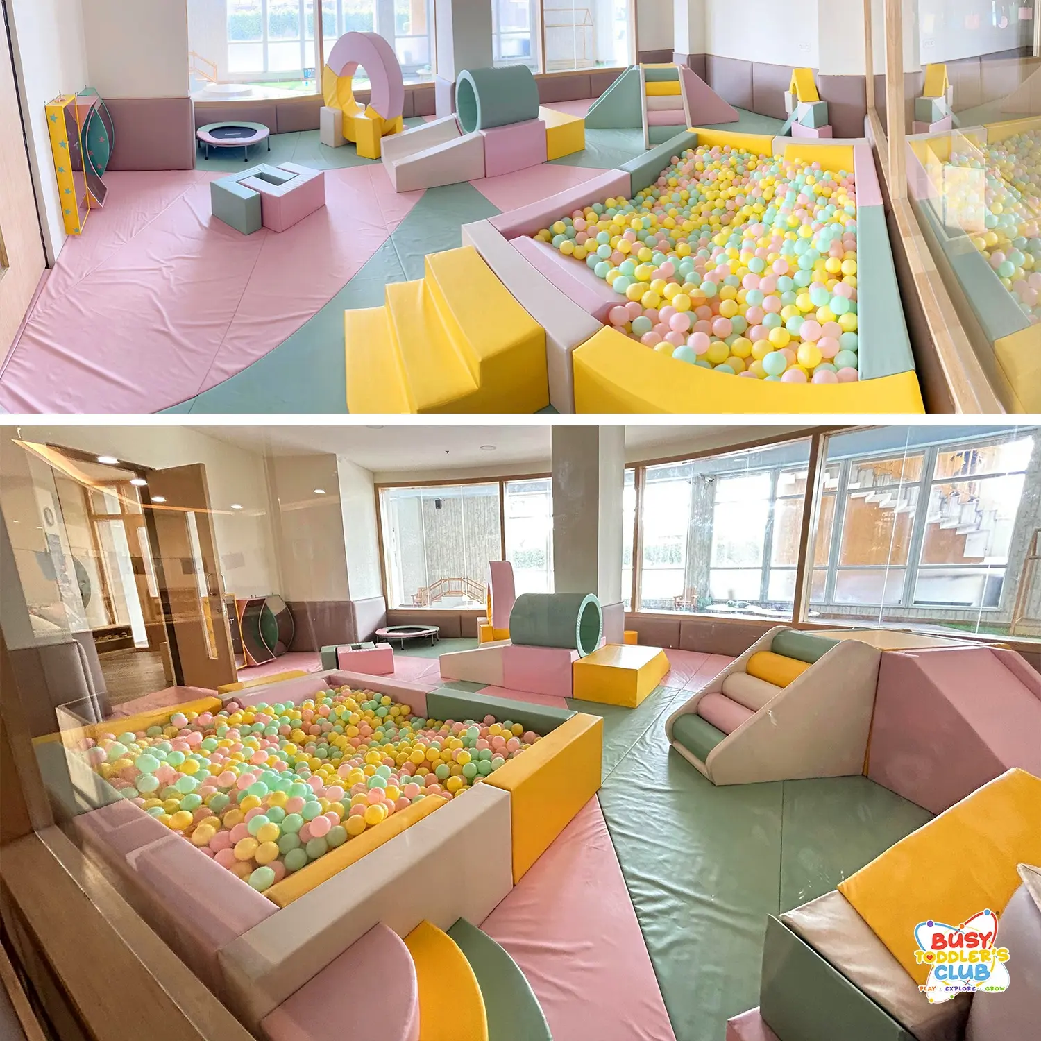 Pastel indoor gym